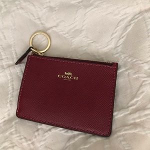 Coach card holder key ring